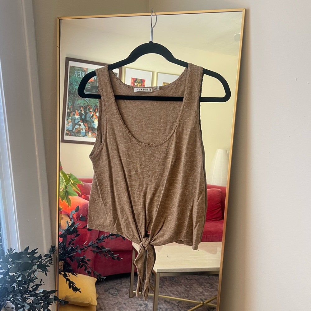 Alice + Olivia Knitted Tie Tank